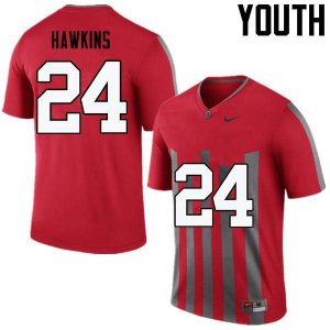 Youth Ohio State Buckeyes #24 Kierre Hawkins Throwback Nike NCAA College Football Jersey Special LPR7444DB